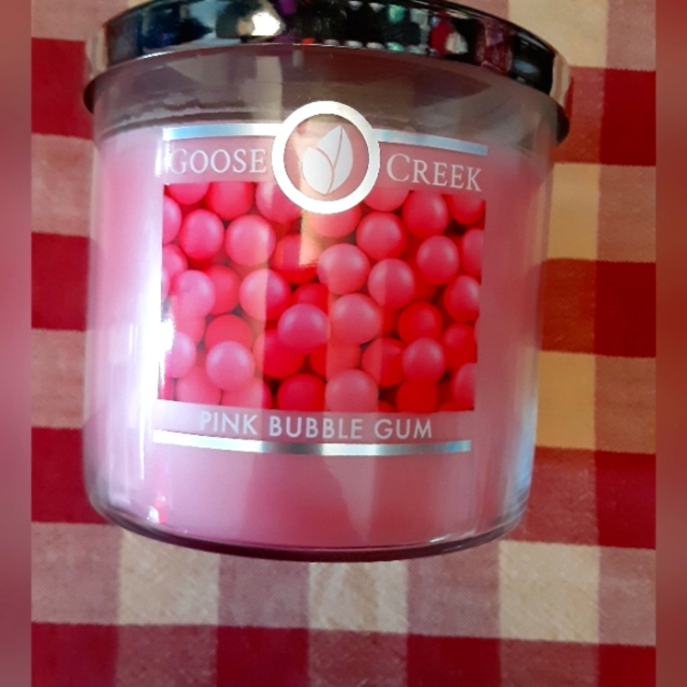 Goose Creek Pink Bubble Gum 3 wick